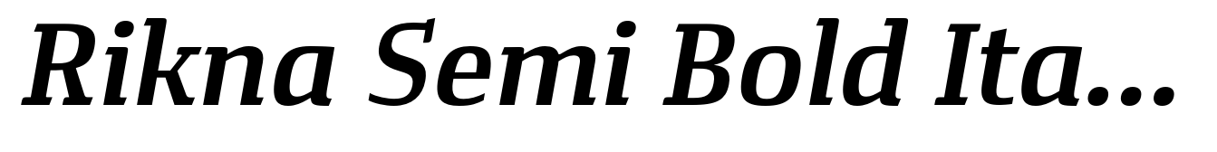 Rikna Semi Bold Italic
